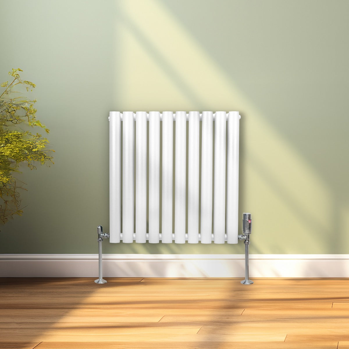 Oval Column Radiator – 600mm x 600mm - White