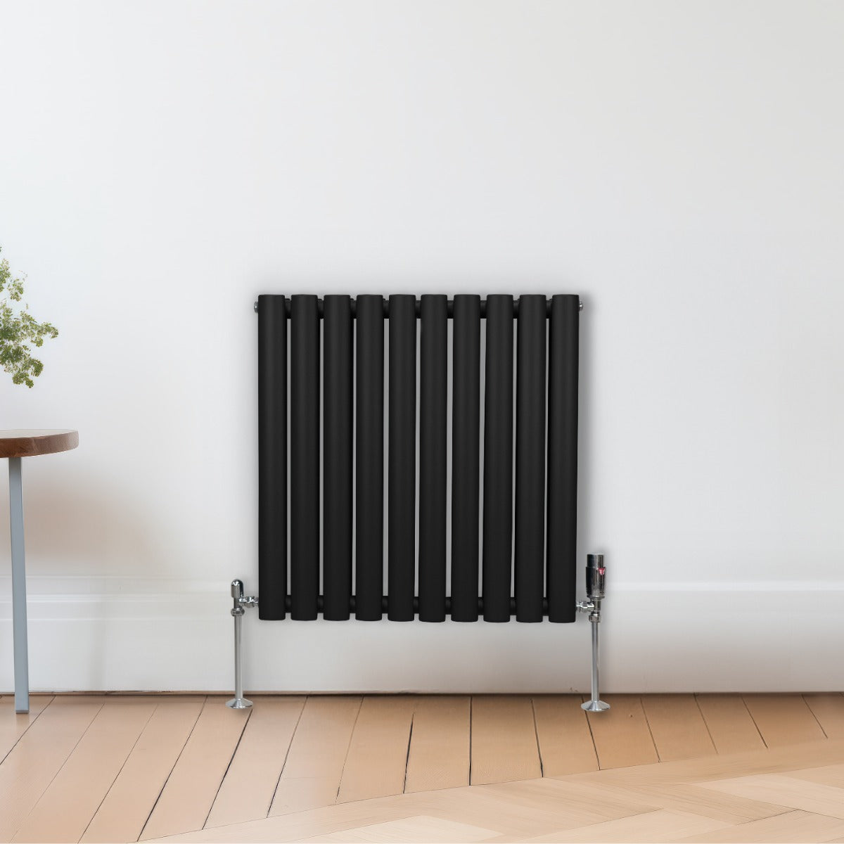 Oval Column Radiator – 600mm x 600mm - Black