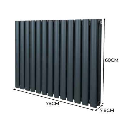 Oval Column Radiator – 600mm x 780mm – Anthracite Grey