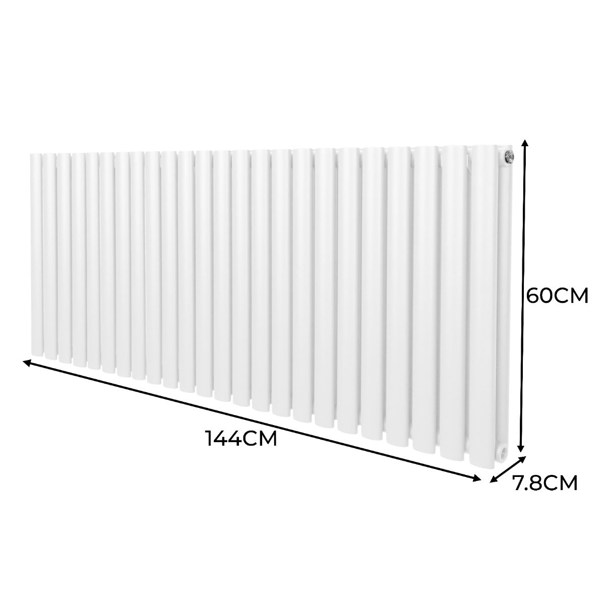 Oval Column Radiator – 600mm x 1440mm – White