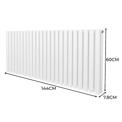 Oval Column Radiator – 600mm x 1440mm – White