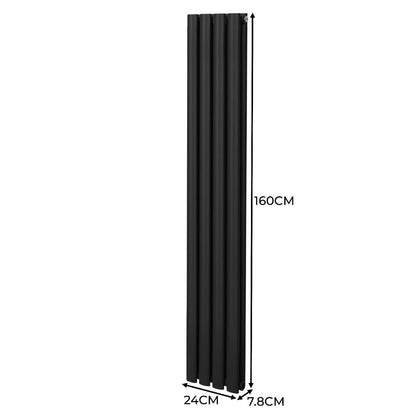 Oval Column Radiator – 1600mm x 240mm – Black