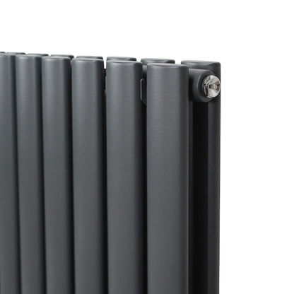 Oval Column Radiator – 1800mm x 240mm – Anthracite Grey