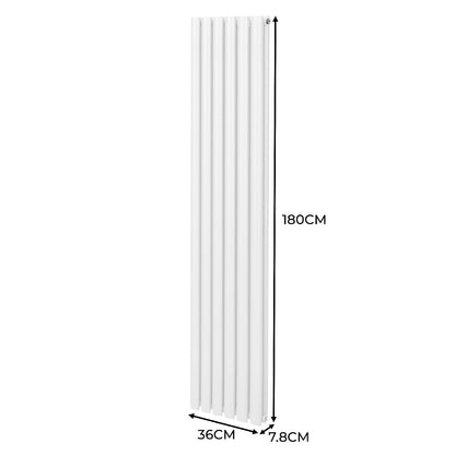 Oval Column Radiator – 1800mm x 360mm – White