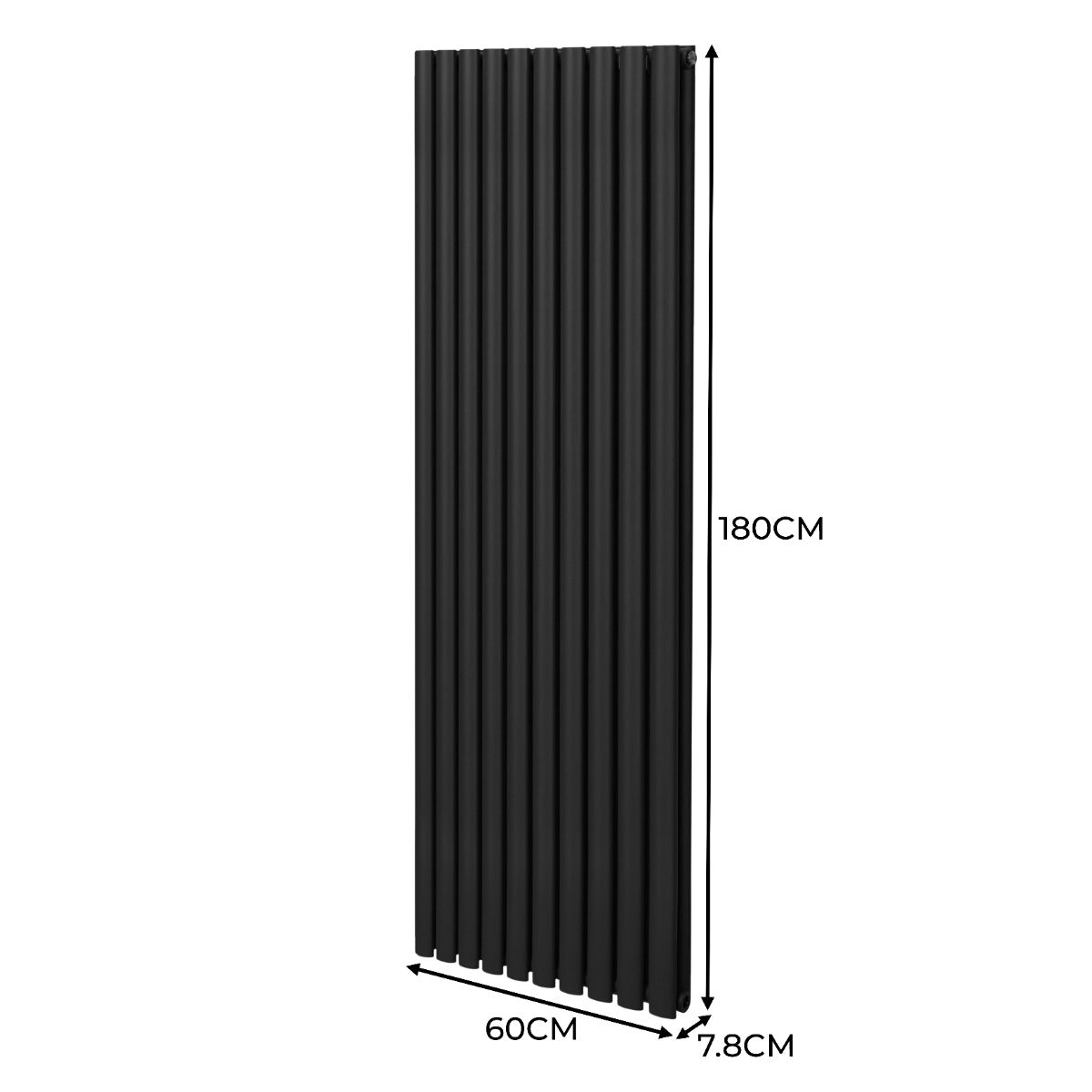 Oval Column Radiator – 1800mm x 600mm – Black