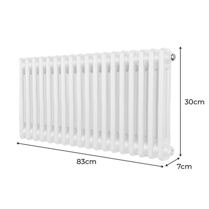 Traditional 2 Column Radiator - 300 x 832mm - White