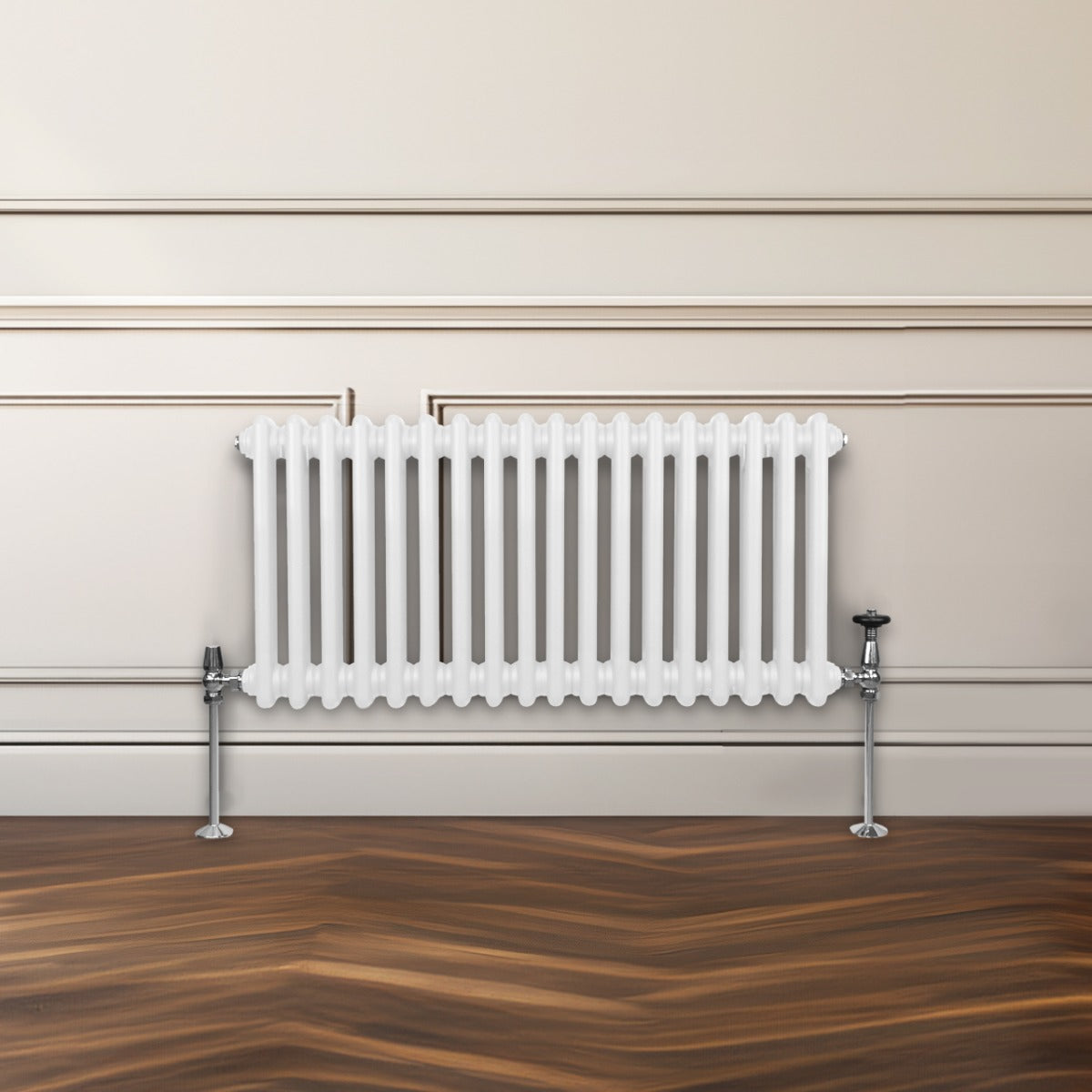 Traditional 2 Column Radiator - 300 x 832mm - White