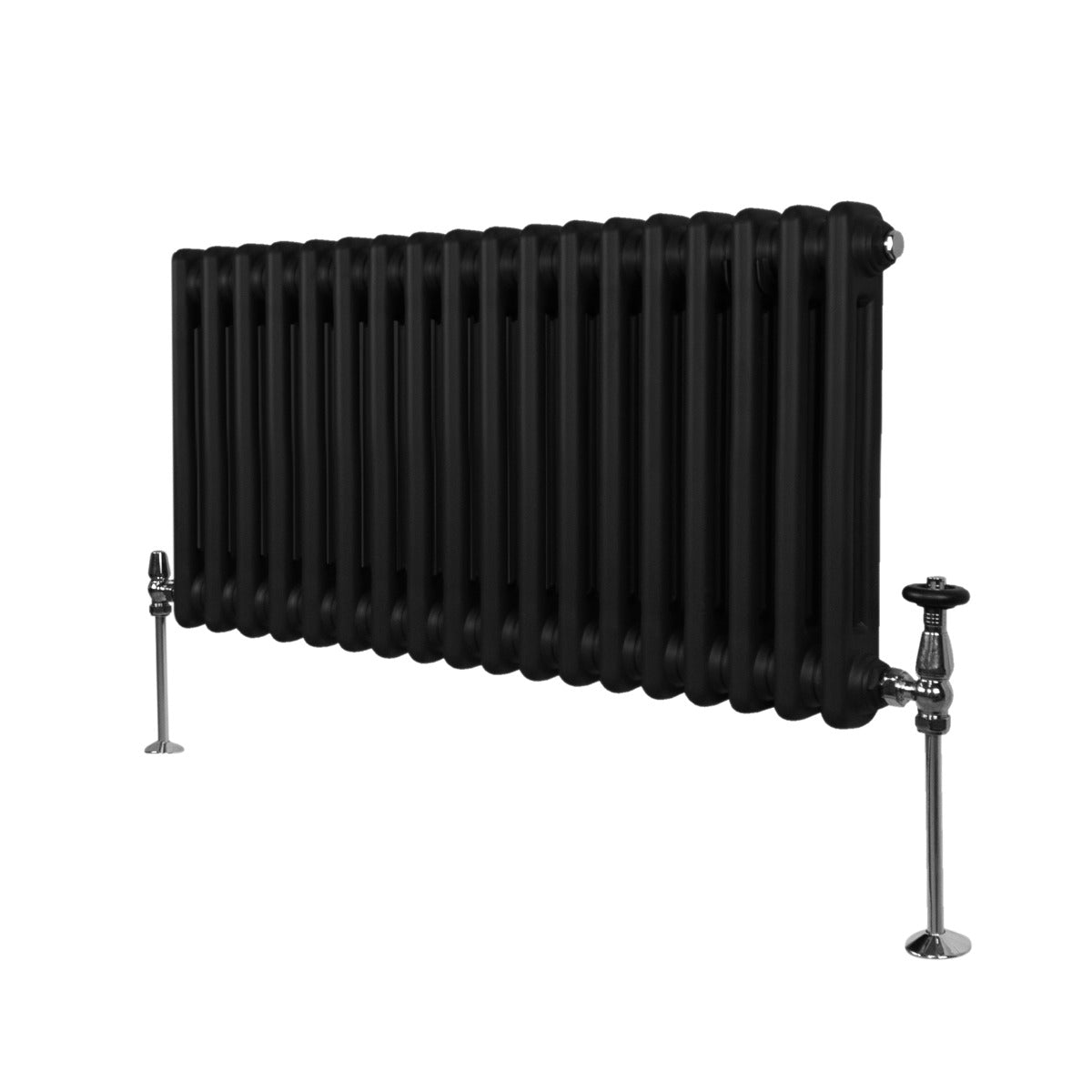 Traditional 2 Column Radiator - 300 x 832mm - Black