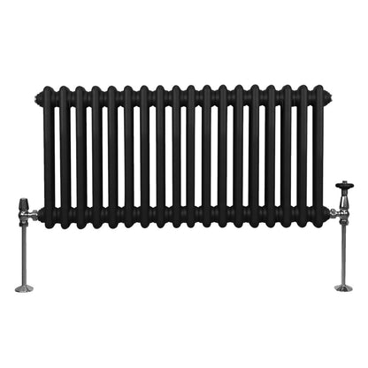 Traditional 2 Column Radiator - 300 x 832mm - Black