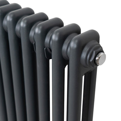 Traditional 2 Column Radiator - 300 x 1012mm - Anthracite Grey