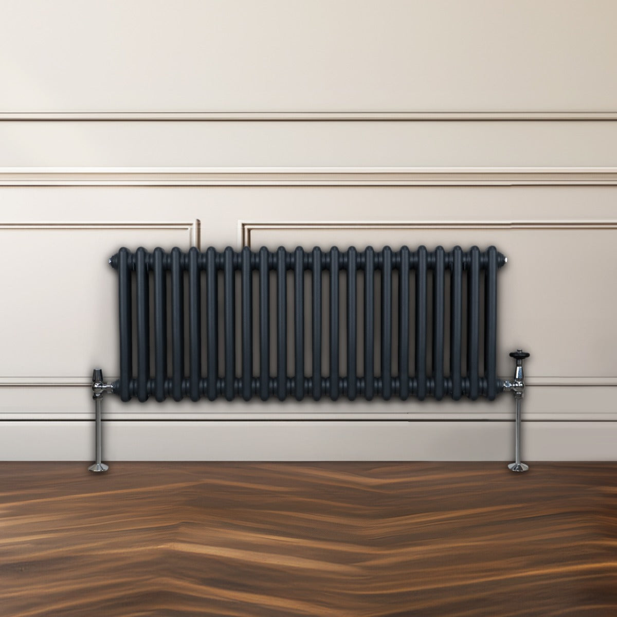 Traditional 2 Column Radiator - 300 x 1012mm - Anthracite Grey