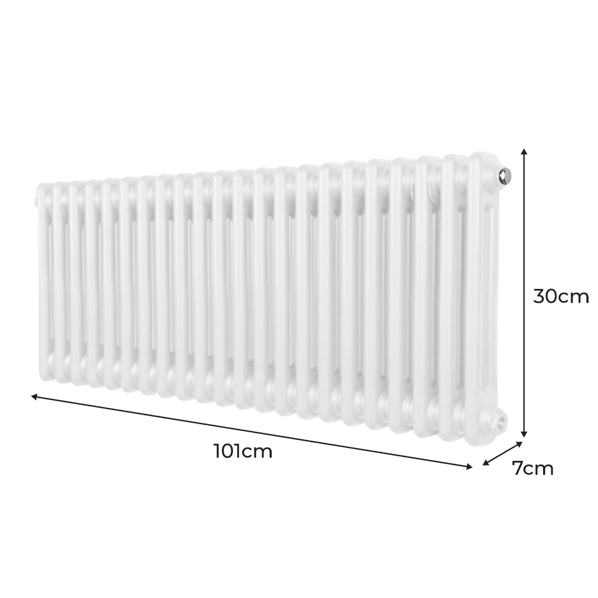 Traditional 2 Column Radiator - 300 x 1012mm - White