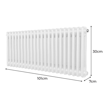 Traditional 2 Column Radiator - 300 x 1012mm - White