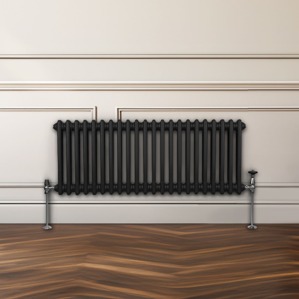 Traditional 2 Column Radiator - 300 x 1012mm - Black