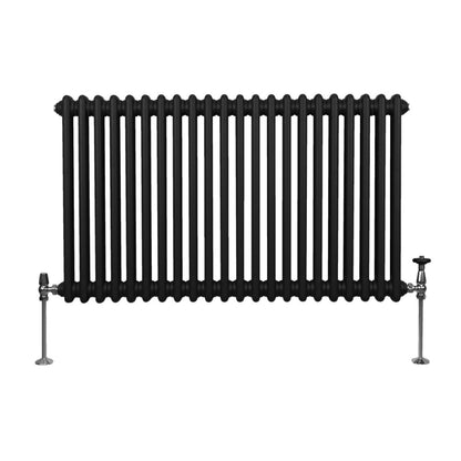 Traditional 2 Column Radiator - 600 x 1012mm - Black