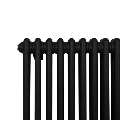 Traditional 2 Column Radiator - 600 x 1012mm - Black