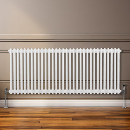 Traditional 2 Column Radiator - 600 x 1462mm - White