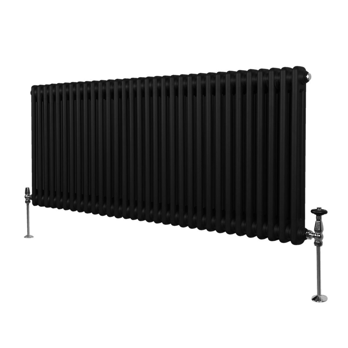 Traditional 2 Column Radiator - 600 x 1462mm - Black