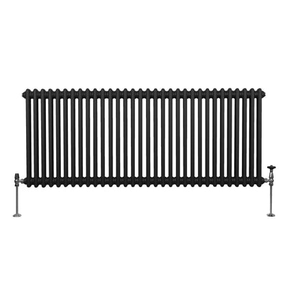 Traditional 2 Column Radiator - 600 x 1462mm - Black