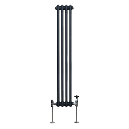 Traditional 2 Column Radiator - 1500 x 202mm - Anthracite Grey