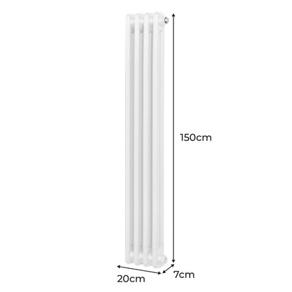 Traditional 2 Column Radiator - 1500 x 202mm - White