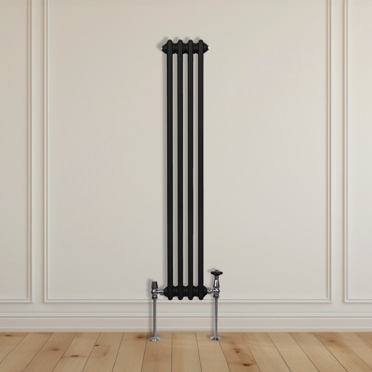 Traditional 2 Column Radiator - 1500 x 202mm - Black