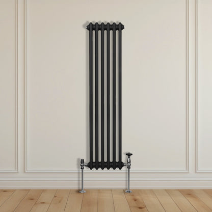 Traditional 2 Column Radiator - 1500 x 292mm - Black