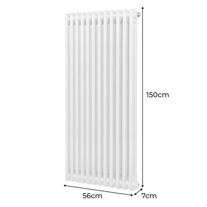 Traditional 2 Column Radiator - 1500 x 562mm - White