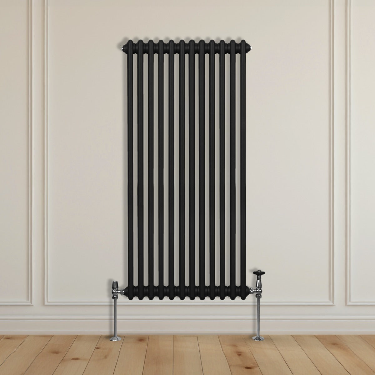 Traditional 2 Column Radiator - 1500 x 562mm - Black