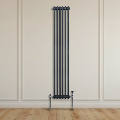 Traditional 2 Column Radiator - 1800 x 292mm - Anthracite Grey