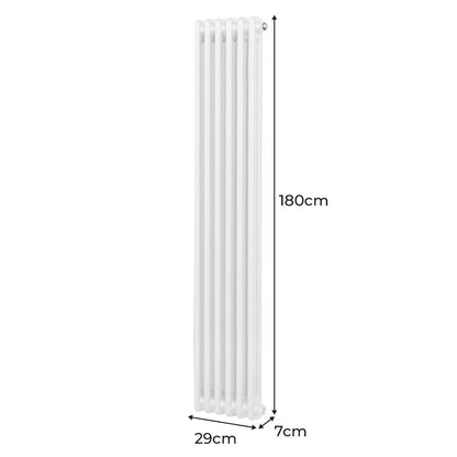 Traditional 2 Column Radiator - 1800 x 292mm - White