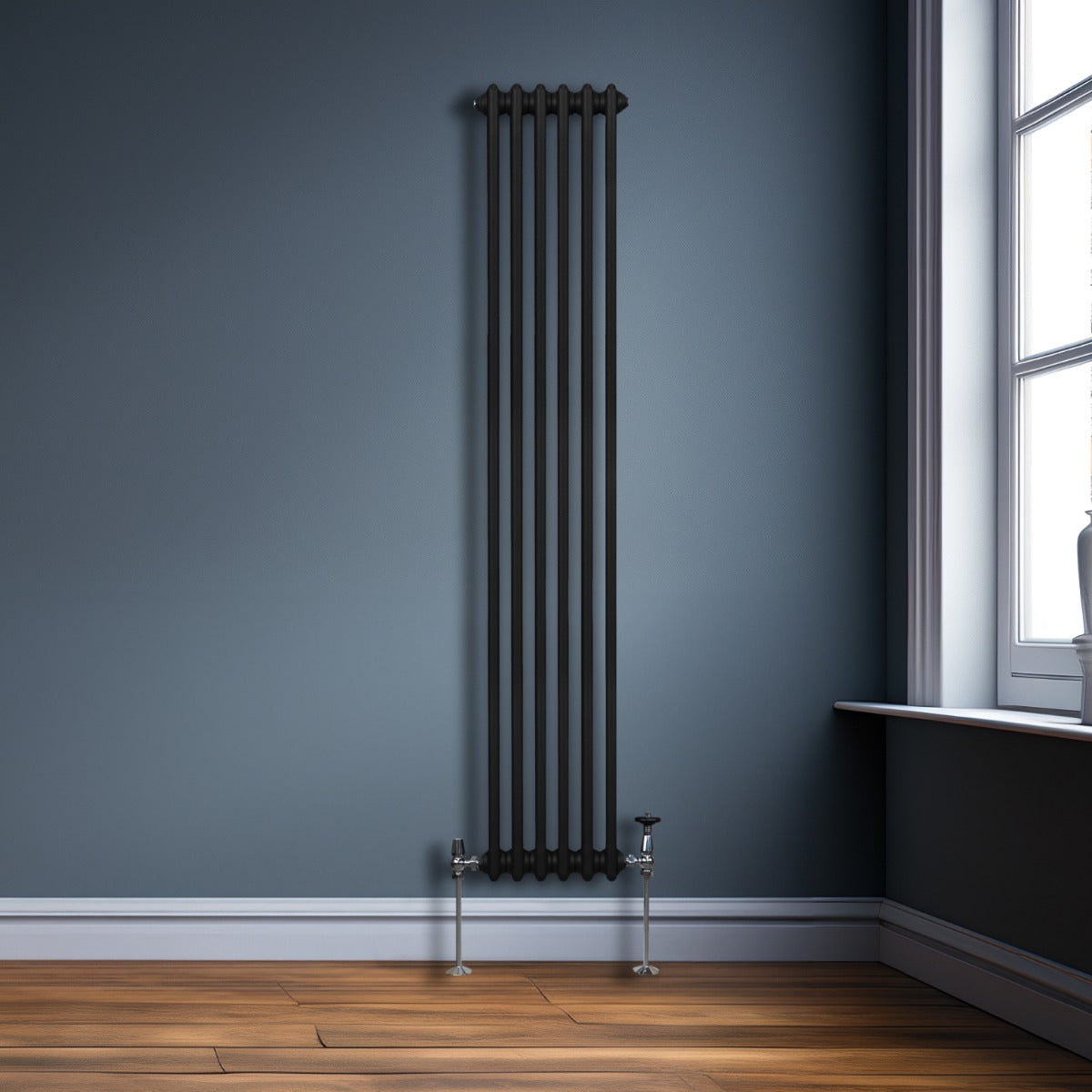 Traditional 2 Column Radiator - 1800 x 292mm - Black