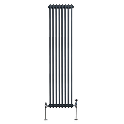 Traditional 2 Column Radiator - 1800 x 382mm - Anthracite Grey