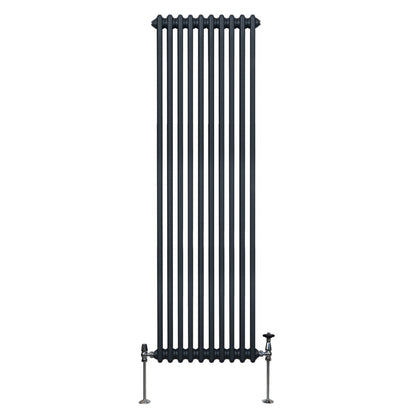 Traditional 2 Column Radiator - 1800 x 472mm - Anthracite Grey