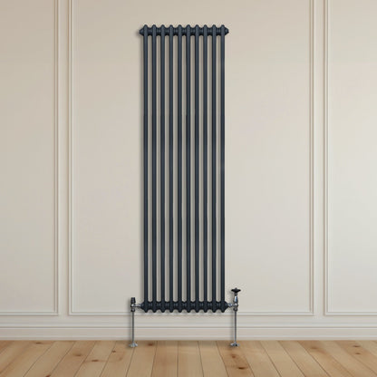 Traditional 2 Column Radiator - 1800 x 472mm - Anthracite Grey