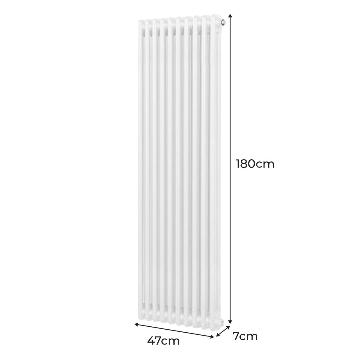 Traditional 2 Column Radiator - 1800 x 472mm - White