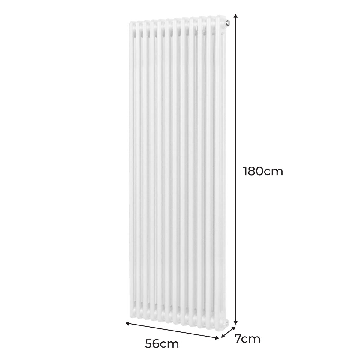 Traditional 2 Column Radiator - 1800 x 562mm - White