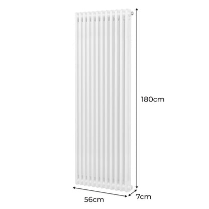 Traditional 2 Column Radiator - 1800 x 562mm - White