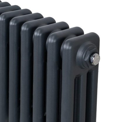 Traditional 3 Column Radiator - 300 x 832mm - Anthracite Grey