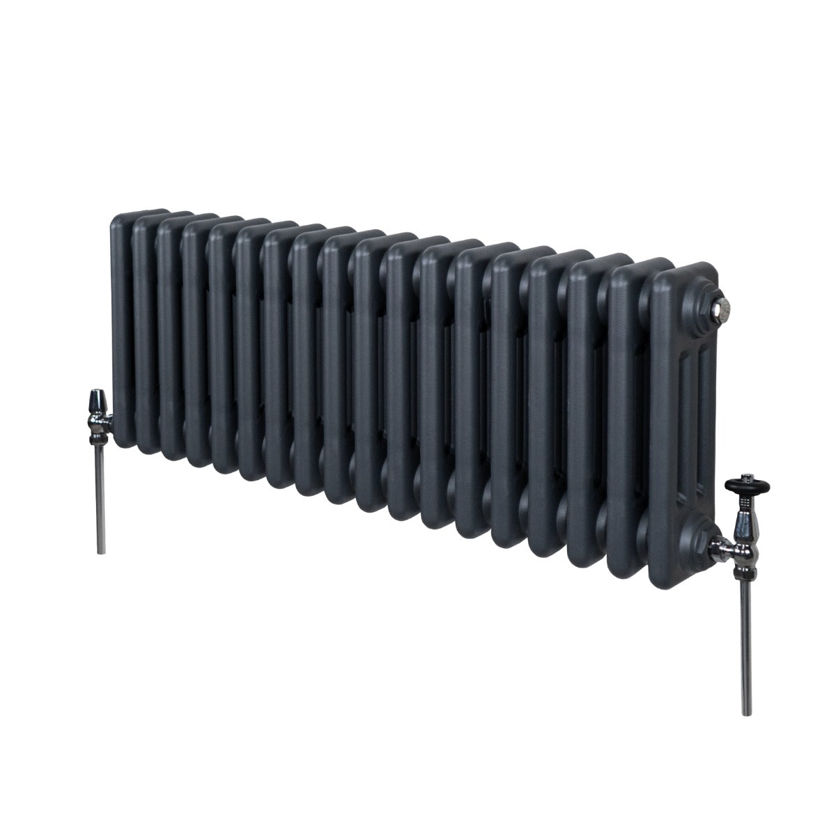 Traditional 3 Column Radiator - 300 x 832mm - Anthracite Grey