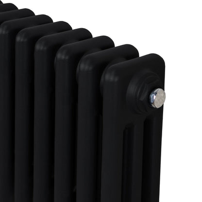 Traditional 3 Column Radiator - 300 x 1012mm - Black