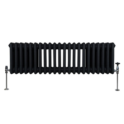 Traditional 3 Column Radiator - 300 x 1012mm - Black