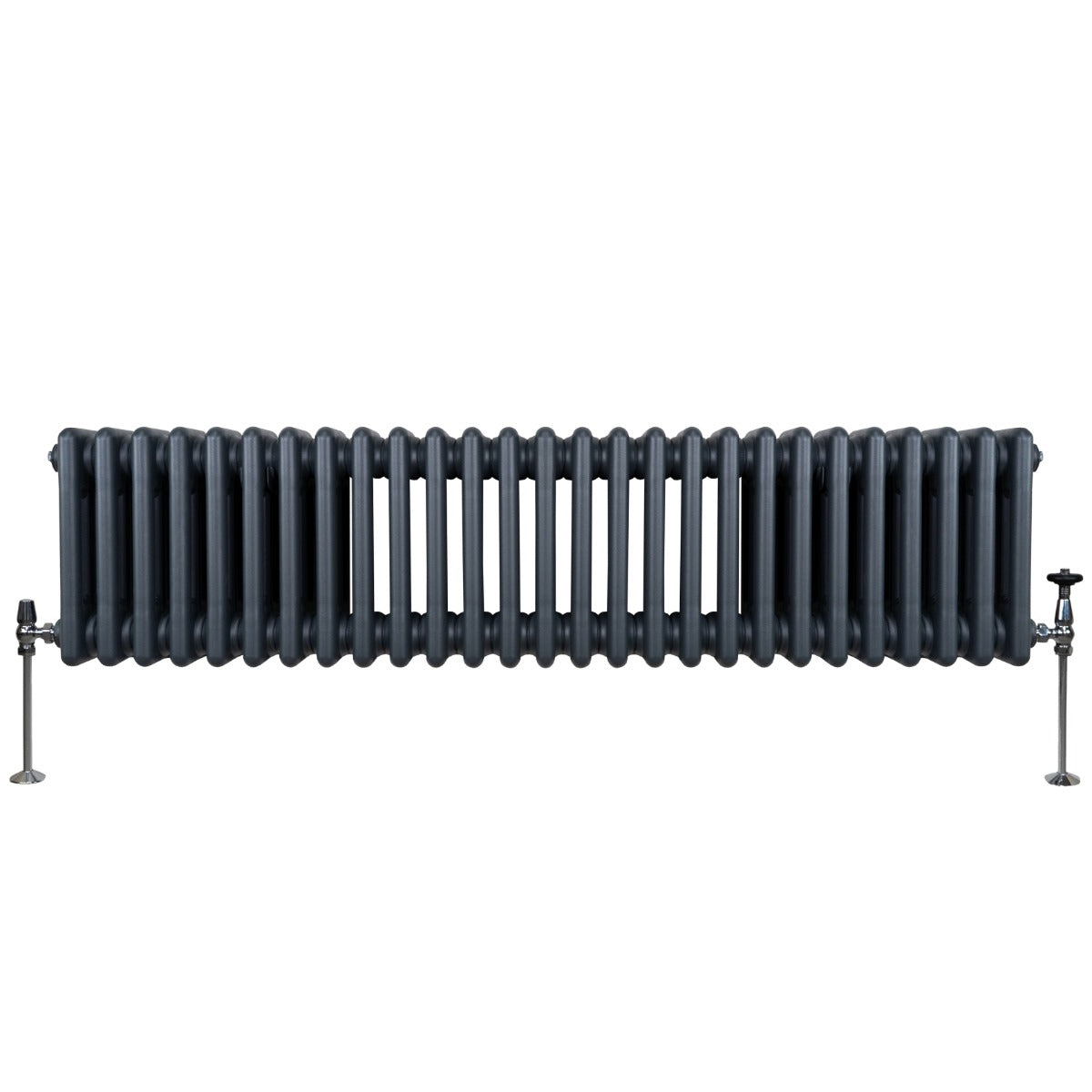 Traditional 3 Column Radiator - 300 x 1192mm - Anthracite Grey