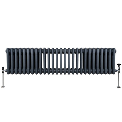 Traditional 3 Column Radiator - 300 x 1192mm - Anthracite Grey