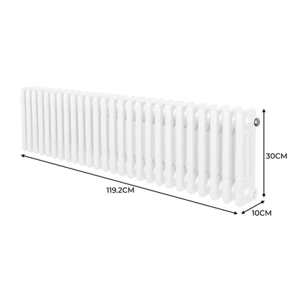 Traditional 3 Column Radiator - 300 x 1192mm - White