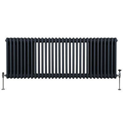 Traditional 3 Column Radiator - 600 x 1462mm - Anthracite Grey