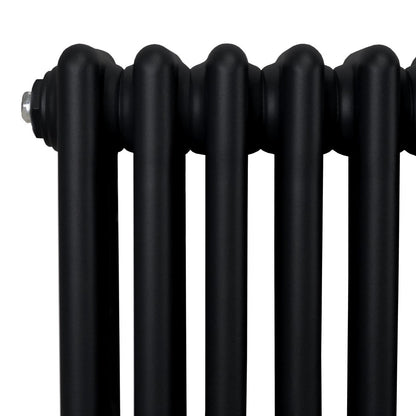 Traditional 3 Column Radiator - 600 x 1462mm - Black