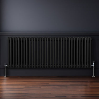 Traditional 3 Column Radiator - 600 x 1462mm - Black