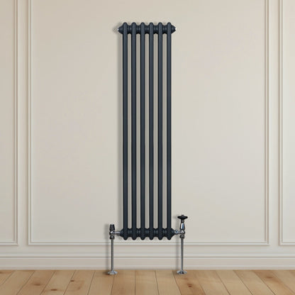 Traditional 3 Column Radiator - 1500 x 292mm - Anthracite Grey