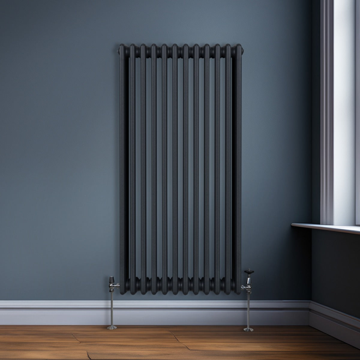 Traditional 3 Column Radiator - 1500 x 562mm - Anthracite Grey